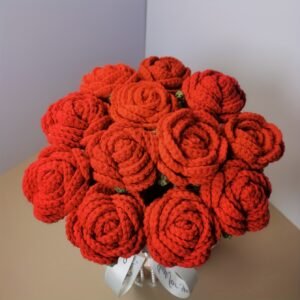 Handmade Crochet Rose Bouquet